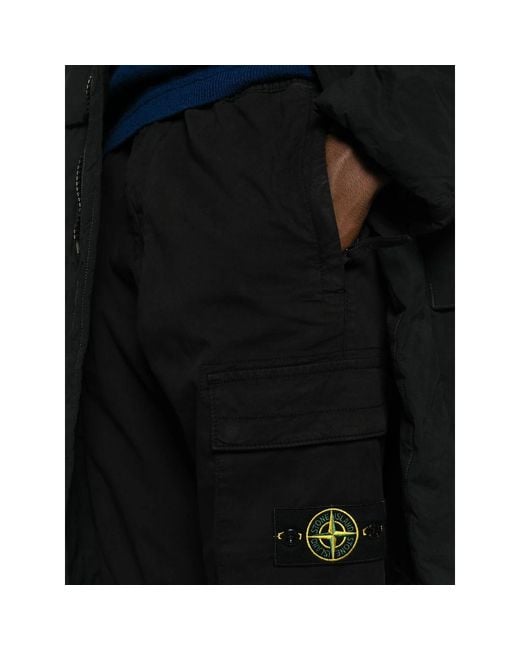 Stone Island Black Trousers for men