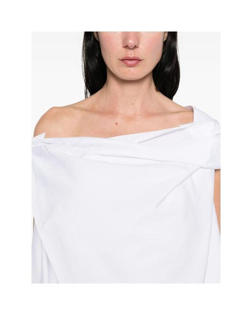 Niccolò Pasqualetti White Draped Asymmetric Top