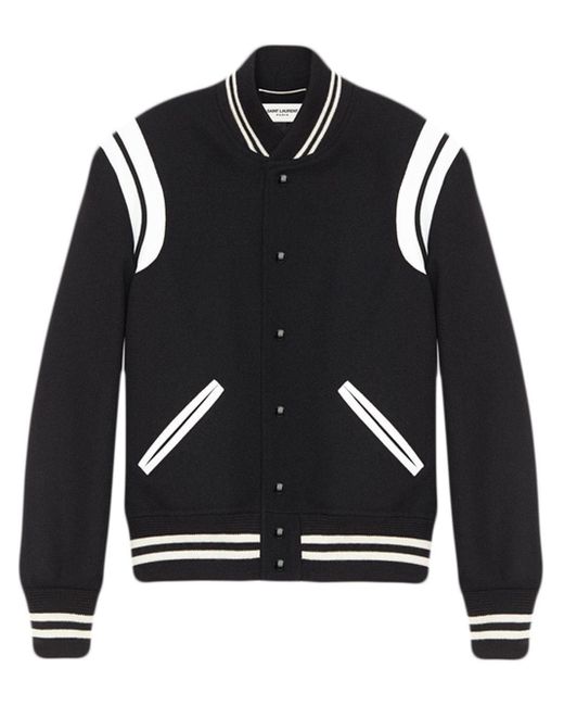 Saint Laurent Black Teddy Bomber Jacket for men