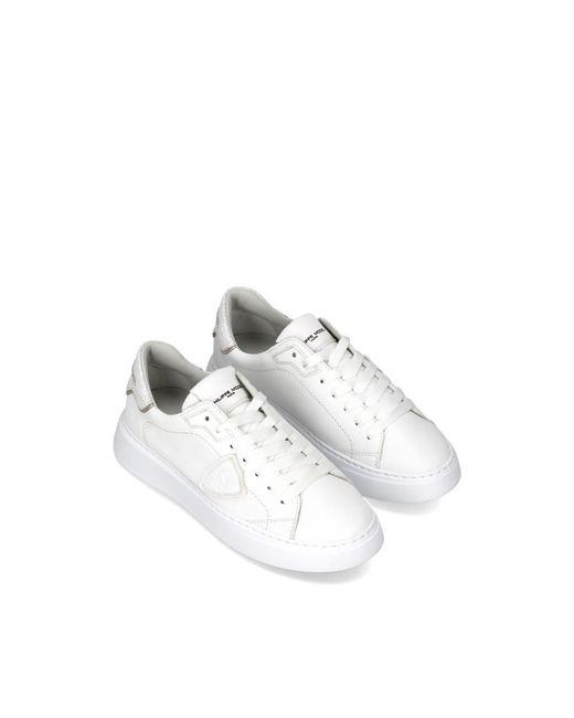 Philippe Model White Sneakers Goatskin
