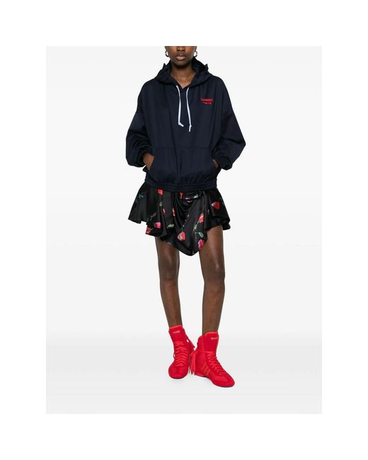Charles Jeffrey Blue Ears Kagool Drawstring Hoodie for men
