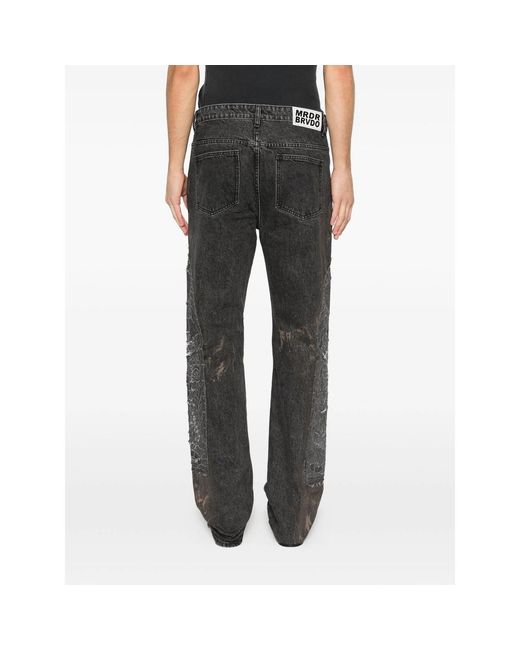 Who Decides War Black Mechanic Straight Jeans for men