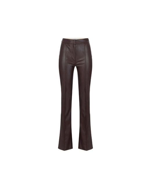 Elisabetta Franchi Brown Trousers With Ribbing