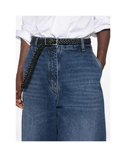 Studio Nicholson Blue Washed Wide-Leg Denim Jeans