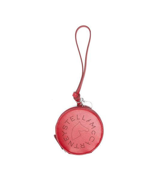 Stella McCartney Pink Perforated Round Keyring
