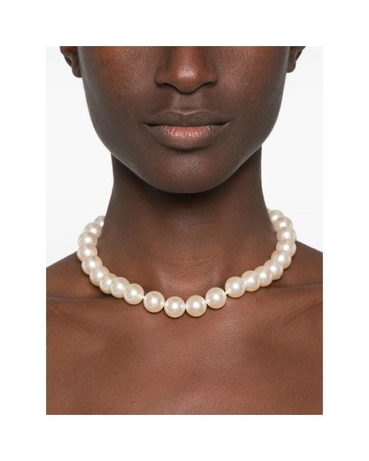 Alessandra Rich Metallic Logo-Engraved Necklace