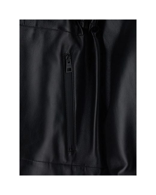 Givenchy Black Elasticated-Waist Leather Relaxed Fit Jacket