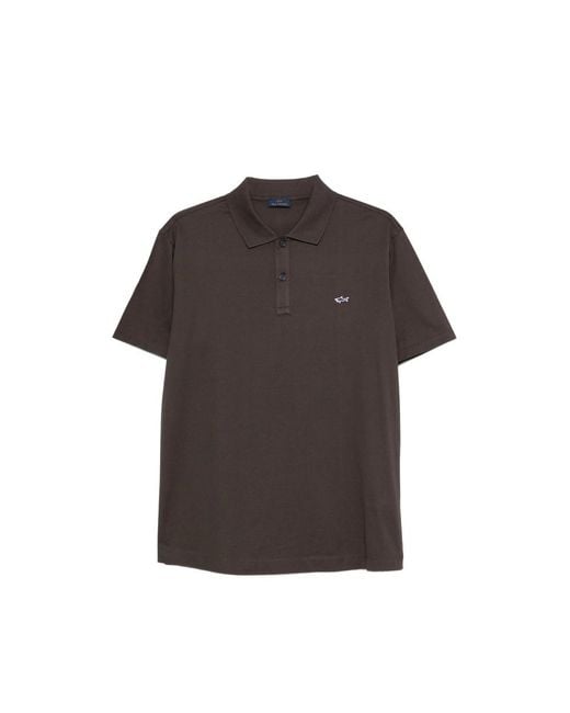 Paul & Shark Brown Logo-Detail Polo Shirt for men