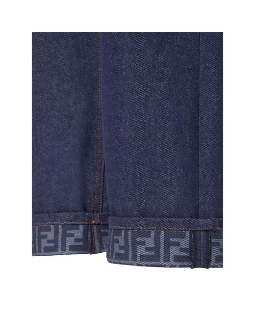 Fendi Blue Wide Jeans