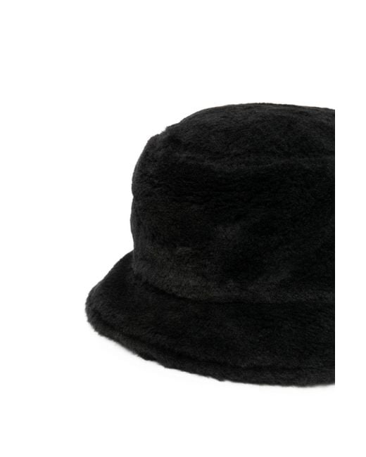 Carhartt Black Plains Logo-Patch Bucket Hat for men