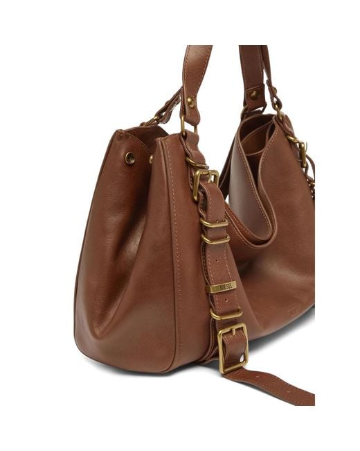 DIESEL Brown D-One-Medium Top-Handle Bag