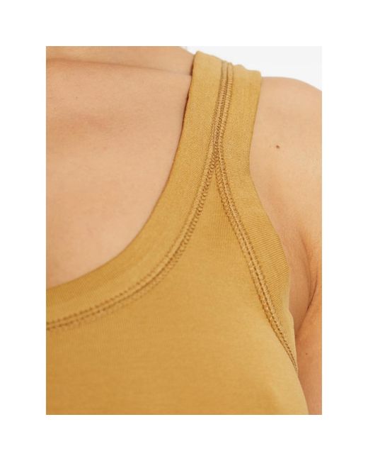 Lemaire Yellow Rib Tank Sleeveless Tank Top