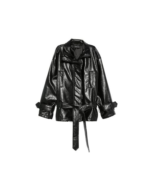 FEDERICA TOSI Black Belted Zip-Up Jacket