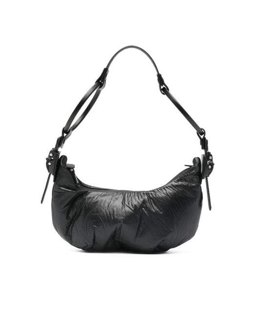 Innerraum Black Ring-Handle Shoulder Bag for men
