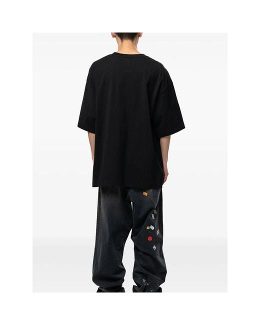 Maison Mihara Yasuhiro Black Cat-Printed T-Shirt for men