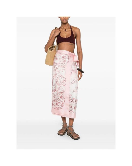 Ferragamo Pink Silk Stole