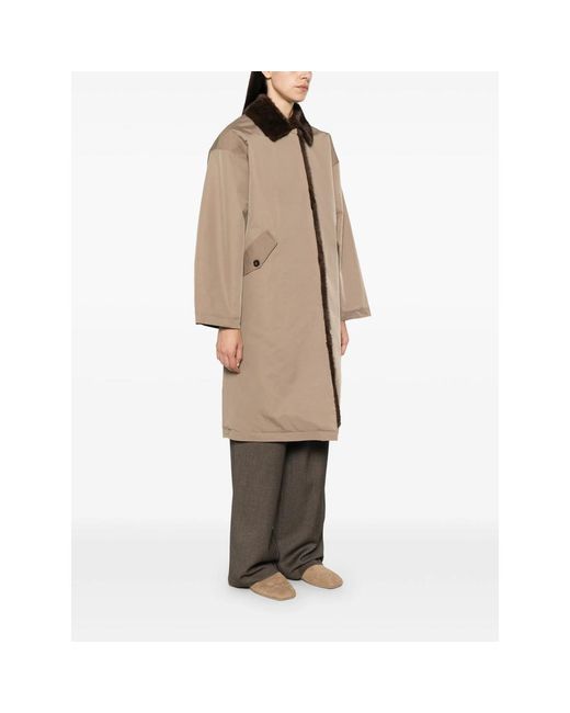 ELEH Brown Flap-Pocket Oversized Coat
