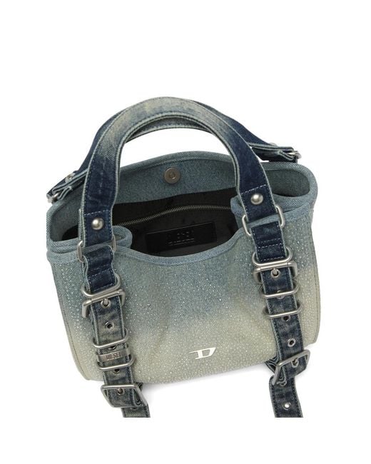 DIESEL Blue D-One-Small Top-Handle Bag