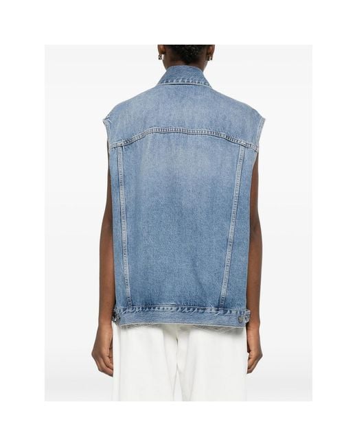 Haikure Blue Button Denim Gilet