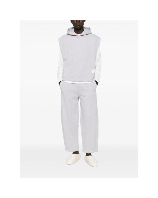 Woc White Salinas Elasticated Wide-Leg Track Pants for men
