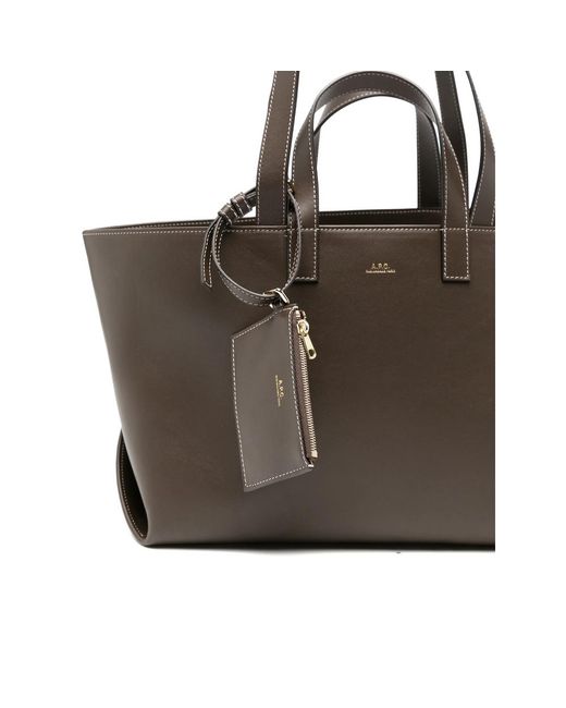 A.P.C. Brown Tote Bags