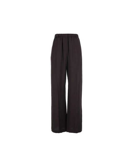 Tela Black Elasticated-Waistband Trousers