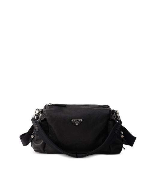 Prada Black Explore Leather Bag for men