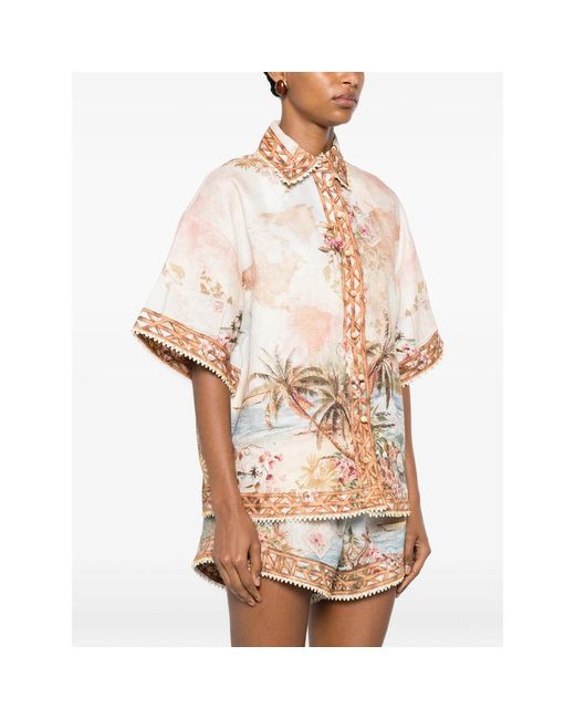 Zimmermann Pink Neutrals Tops