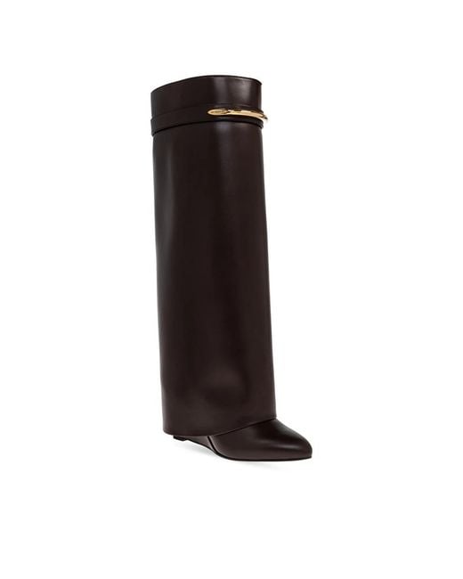 Givenchy Brown Point-Toe-Tone Boots