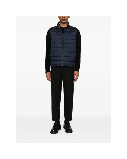 Paul & Shark Blue Zip Quilted Gilet for men