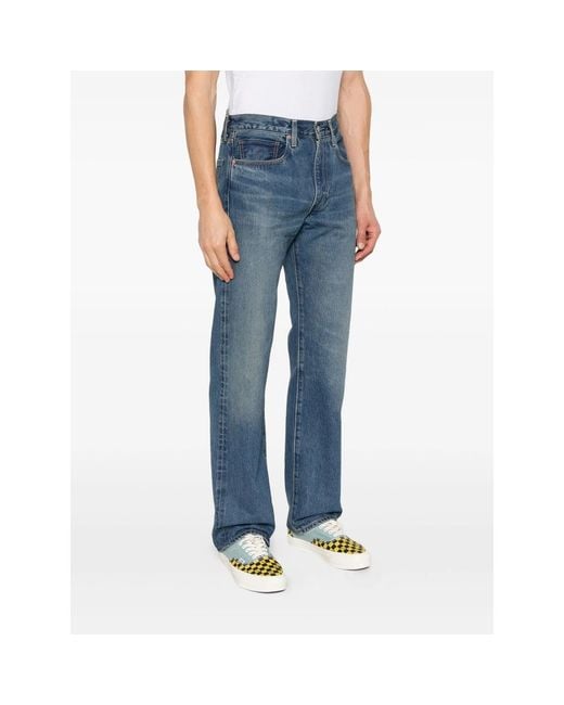 Levi's Blue Logo-Patch Jeans for men