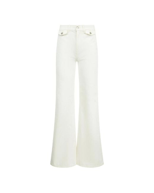 Nili Lotan White Flared Jeans