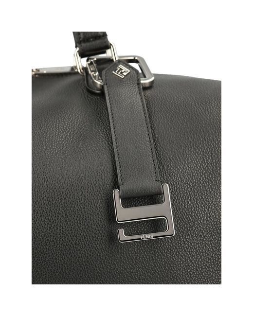 Fendi Black Sac Fourre-Tout Lui 45 En Cuir for men
