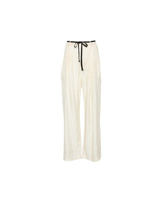 Barena White Pestrin Sbrissa Striped Tie-Waist Trousers