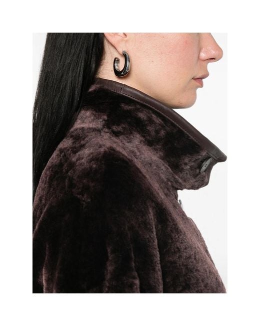 Joseph Black Reversible Shearling Coat