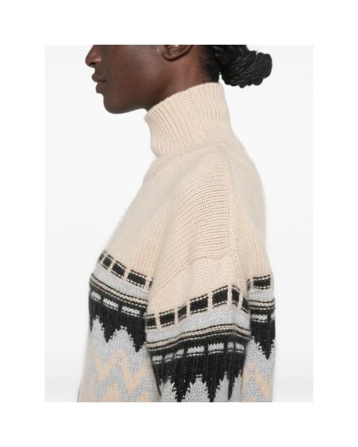 Allude Natural High-Neck Cashmere Sweater