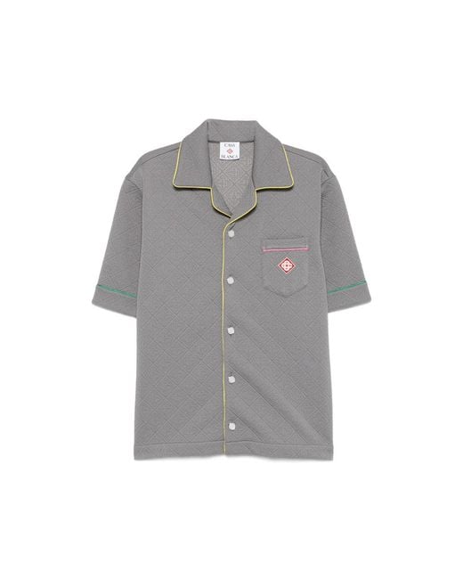 Casablanca Gray Shirt Monogram Jacquard for men