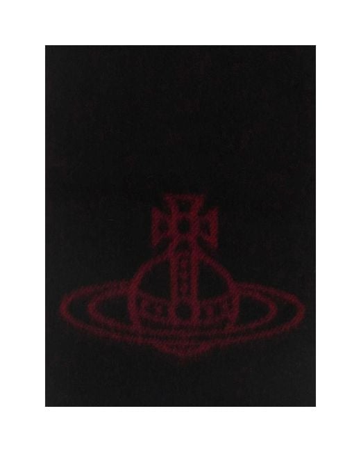 Vivienne Westwood Black Wool Scarf