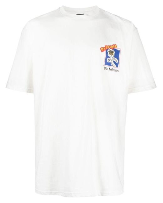 PAS DE MER White Buon Appetito Graphic-Print T-Shirt for men