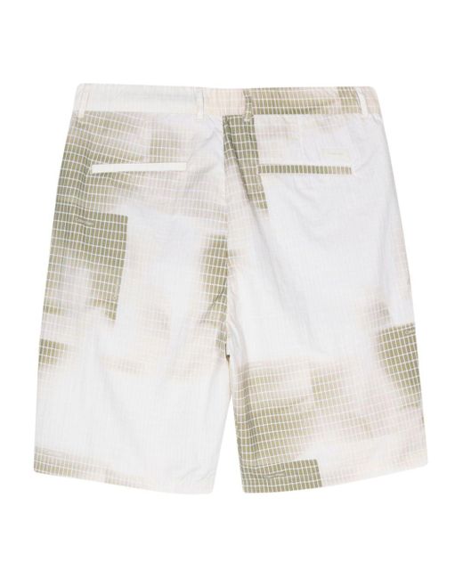 Calvin Klein White Graphic-Print Deck Shorts for men