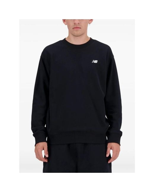 New Balance Black Logo-Detail Crew-Neck Sweatshirt for men