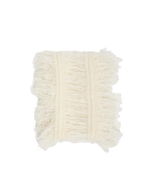 Ann Demeulemeester Natural Brushed-Knit Scarf