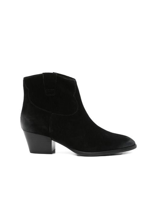 Ash Black 50Mm Suede Ankle Boots
