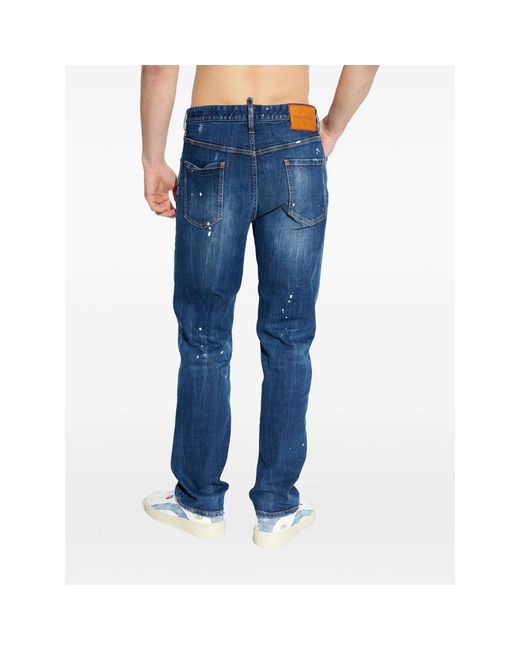 DSquared² Blue 642 Distressed Jeans for men