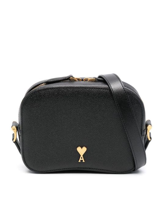 AMI Black Ami De Coeur-Plaque Crossbody Bag