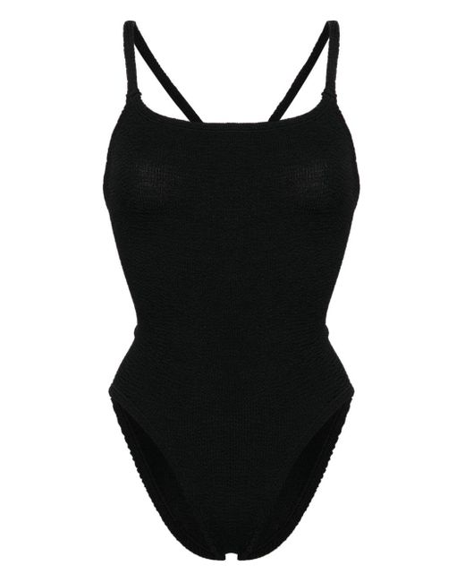 Hunza G Black Bette Shirred Swimsuit