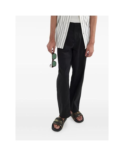 Versace Black Sliders for men