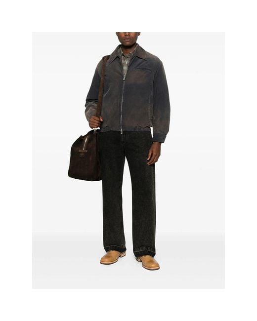TONYWACK Black Straight-Leg Jeans for men