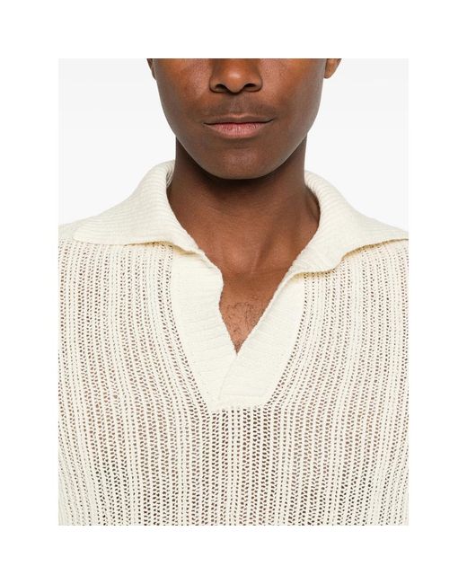 Altea White Polo-Collar T-Shirt for men