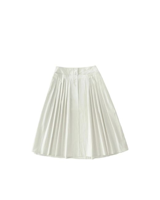 Studio Nicholson White Agat Skirt